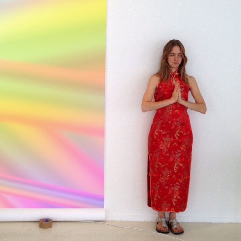 Katja-Anina Brosius during an art residancy at Stadtgalerie Saarbrücken. Photo by Véronique Verdet.
