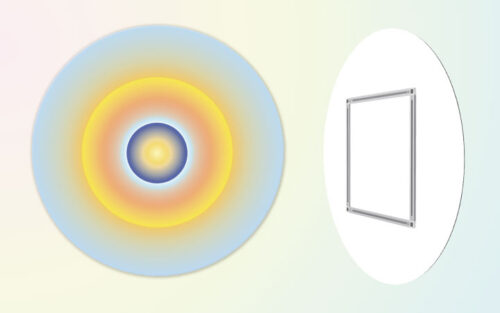 Starseed print in round shape